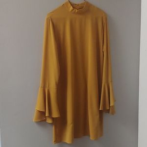 Mustard Turtleneck Dress